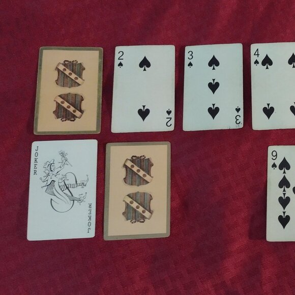 Vintage Stancraft Coat of Arms Playing Cards and Plastic Glitter Case - Picture 12 of 16